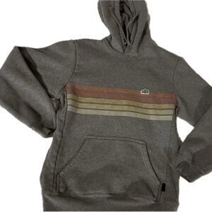 Patagonia Line Logo Ridge Stripe Uprisal Hoody Mens XS Gray Regular Fit